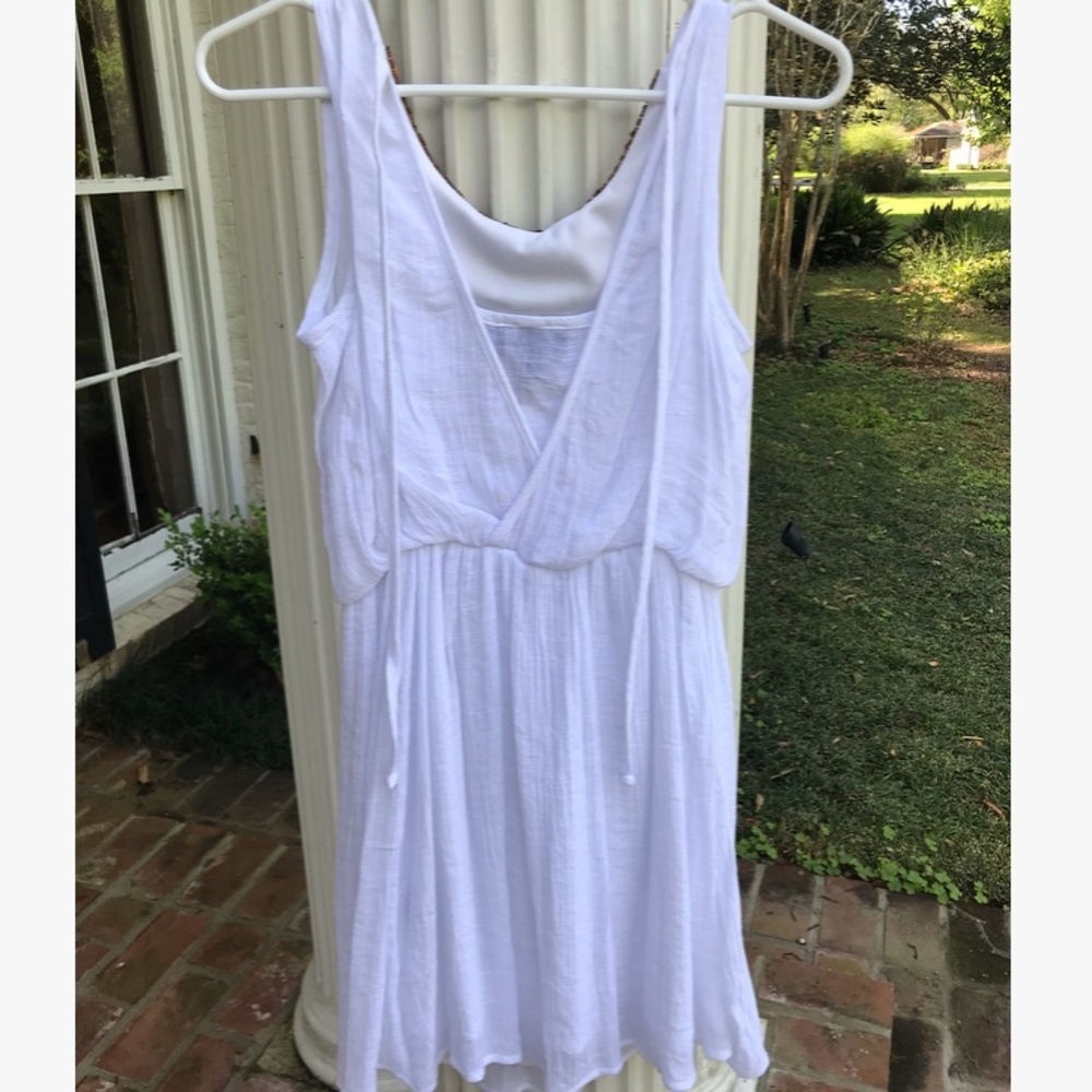 White Linen Dress - Picture 2 of 2